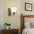 Round Glass Iron 1/2 Wall Lamp