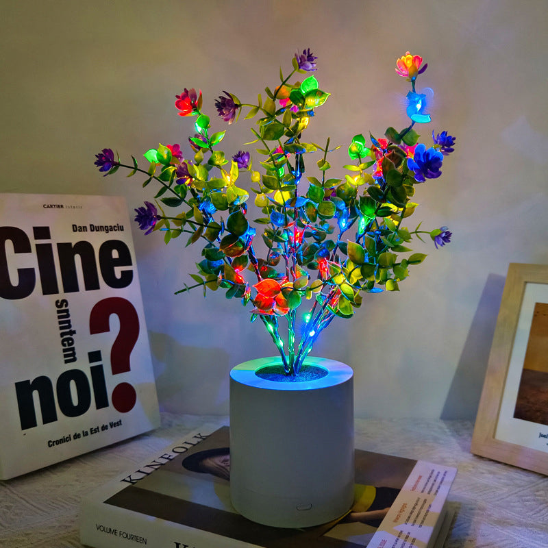 Plastic Flower Lotus Living Table Lamp