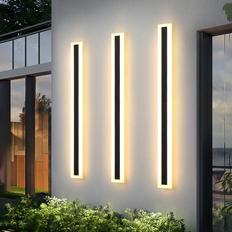 Long Rectangular Aluminum Acrylic Outdoor Light
