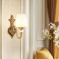 Jade Glass Brass Cone Wall Lamp