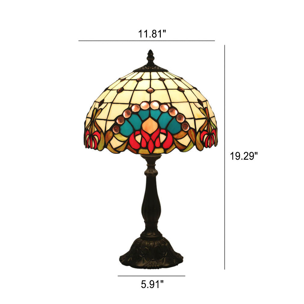 Baroque Gem Stained Glass Table Lamp