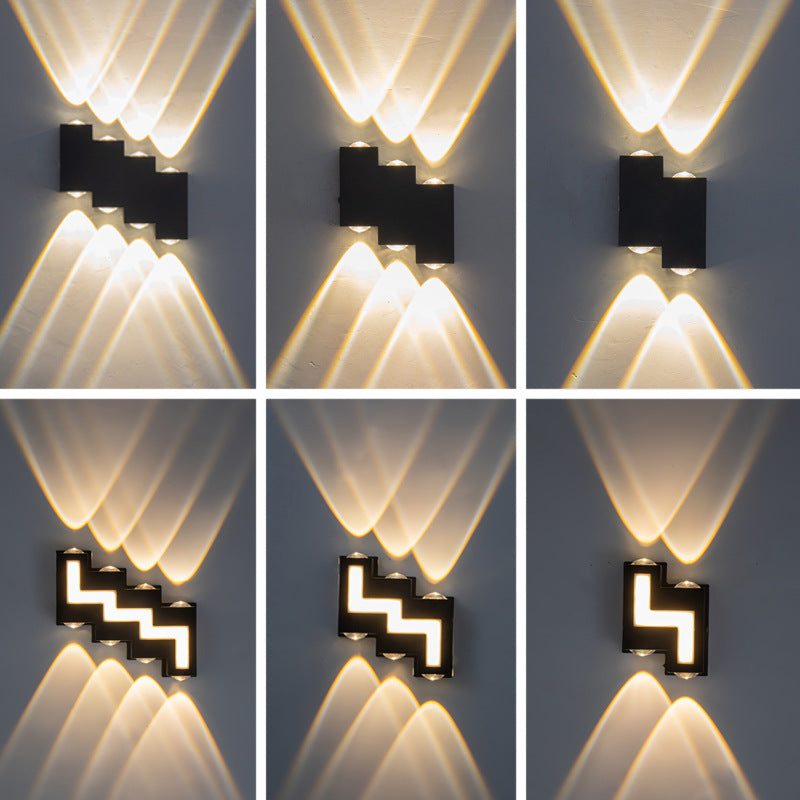 Square Geometric Luminous Outdoor Light