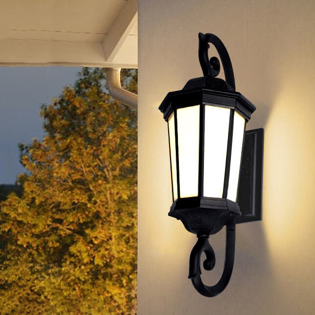 Octagonal Lantern Aluminum Faux Outdoor Light