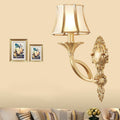 Hexagonal Wheat Copper Glass Wall Lamp