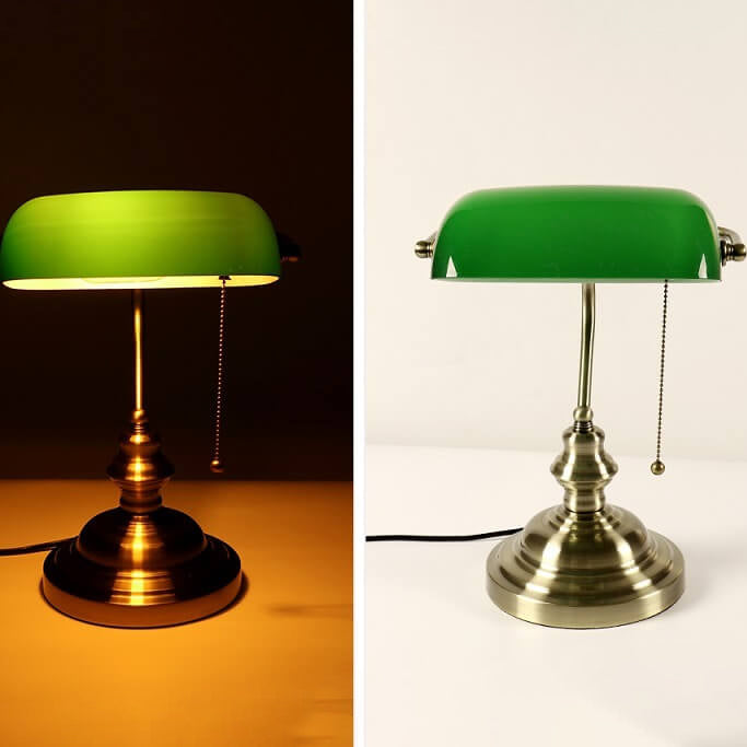 Colored Glass Metal Zipper Table Lamp