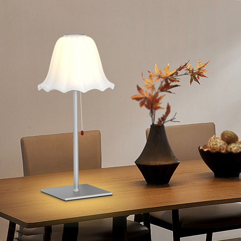 Pleated Aluminum Table Lamp