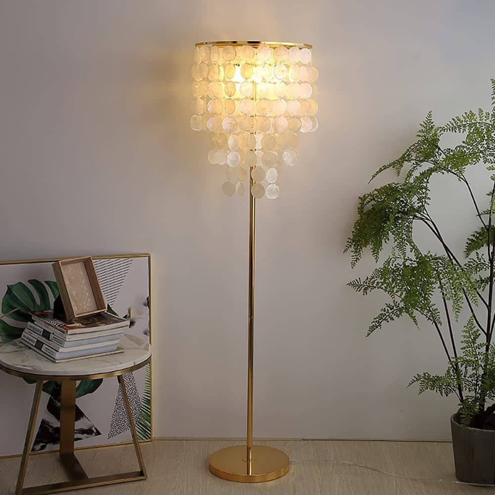 Seashell Column Floor Lamp