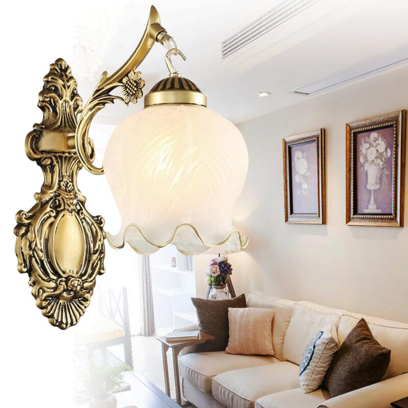 Full Copper Flower 1/2 Wall Lamp