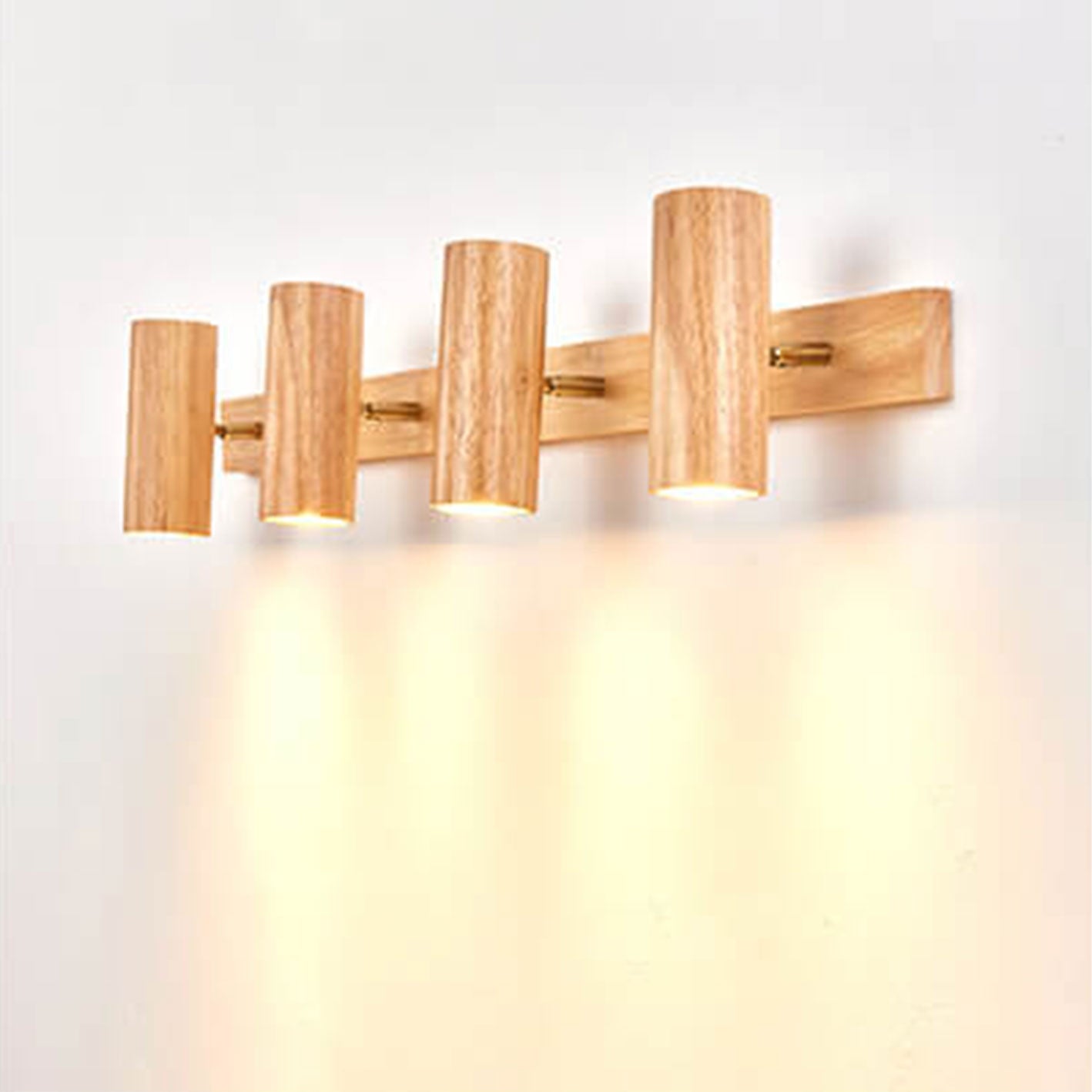 Wood 1/2/3 2-Light Wall Lamp