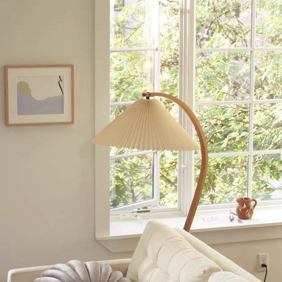 Modern Minimalist Pleated Fabric Floor Lamp