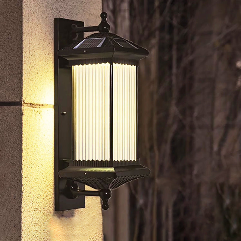 Aluminum Glass Cuboid Garden Outdoor Light