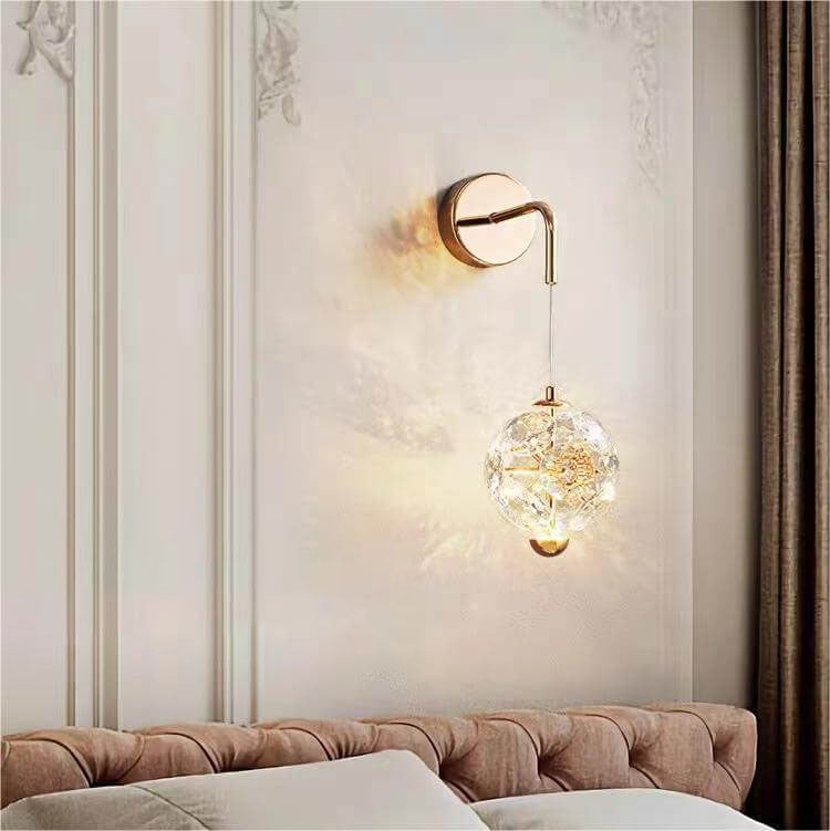 Orb Hardware Crystal Bedroom Wall Lamp