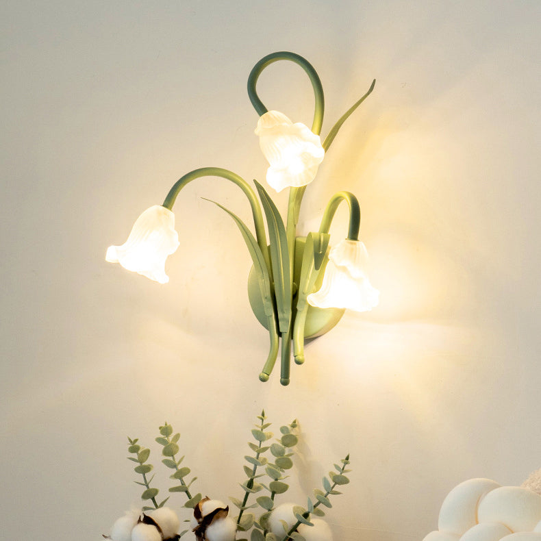 Floral Iron Glass 3/6 Wall Lamp