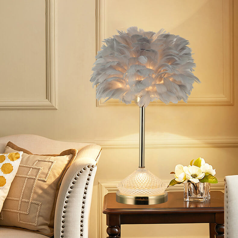 Feather Diamond Acrylic Decorative Table Lamp