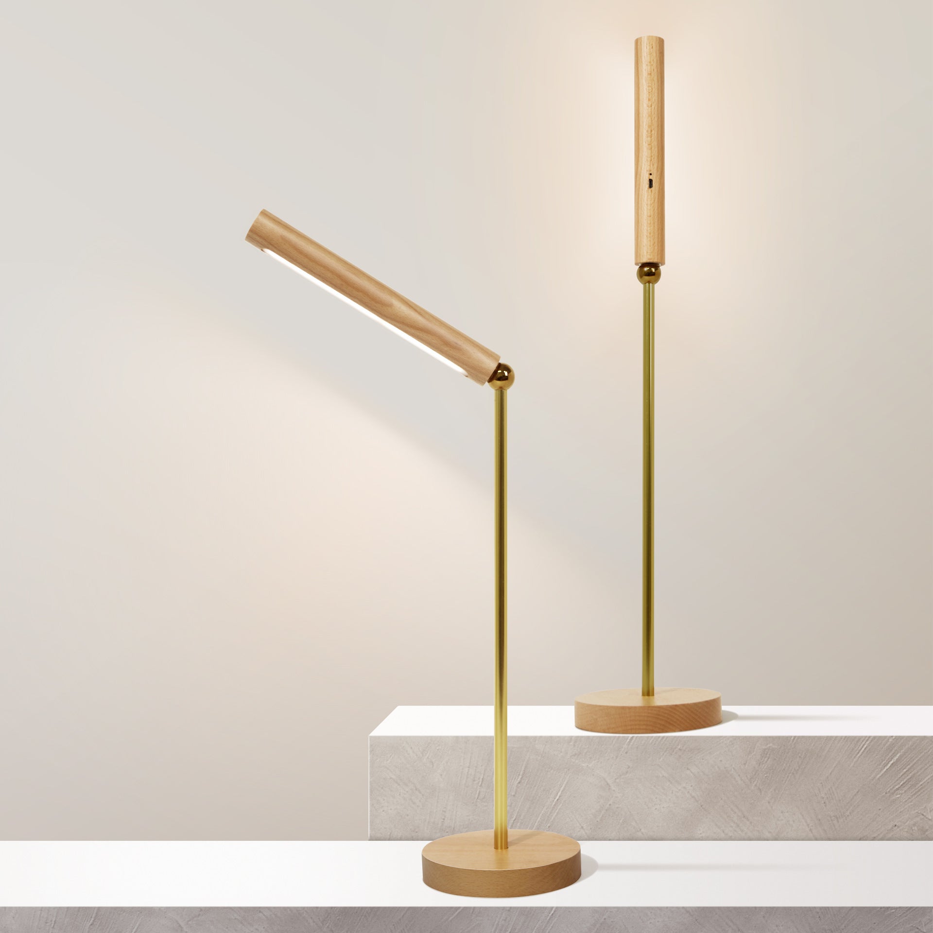 Magnetic Wooden Stick Foldable Table Lamp
