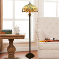 Baroque Stained Resin Iron 2-Light Floor Lamp