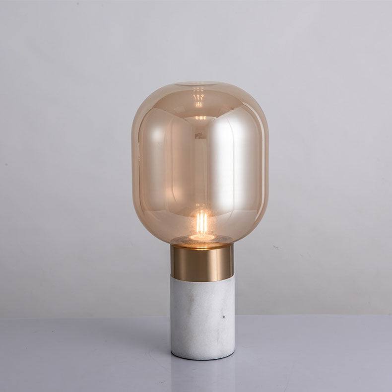 Marble Hardware Glass Table Lamp