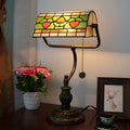 Heart Design Stained Glass Table Lamp
