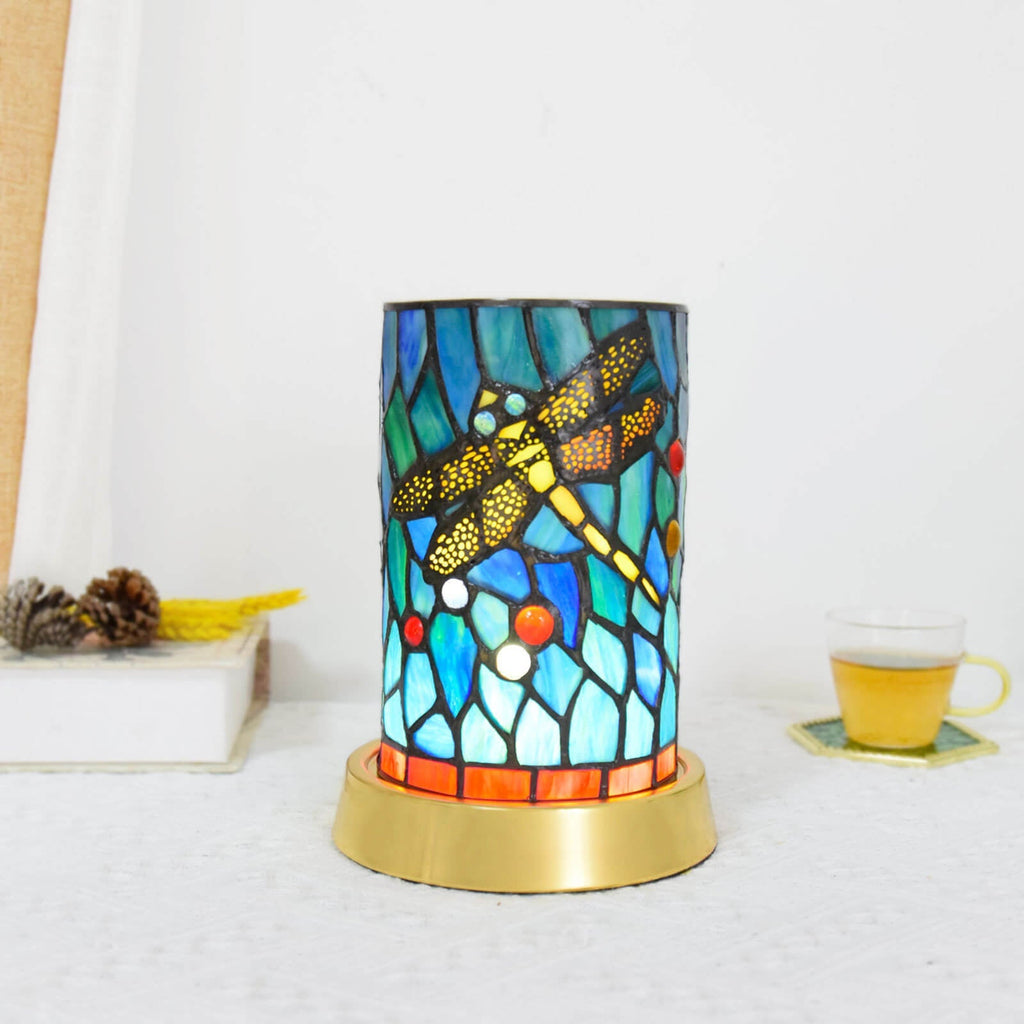 Style Stained Glass Iron Table Lamp