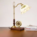 Floral Solid Wood Copper Table Lamp
