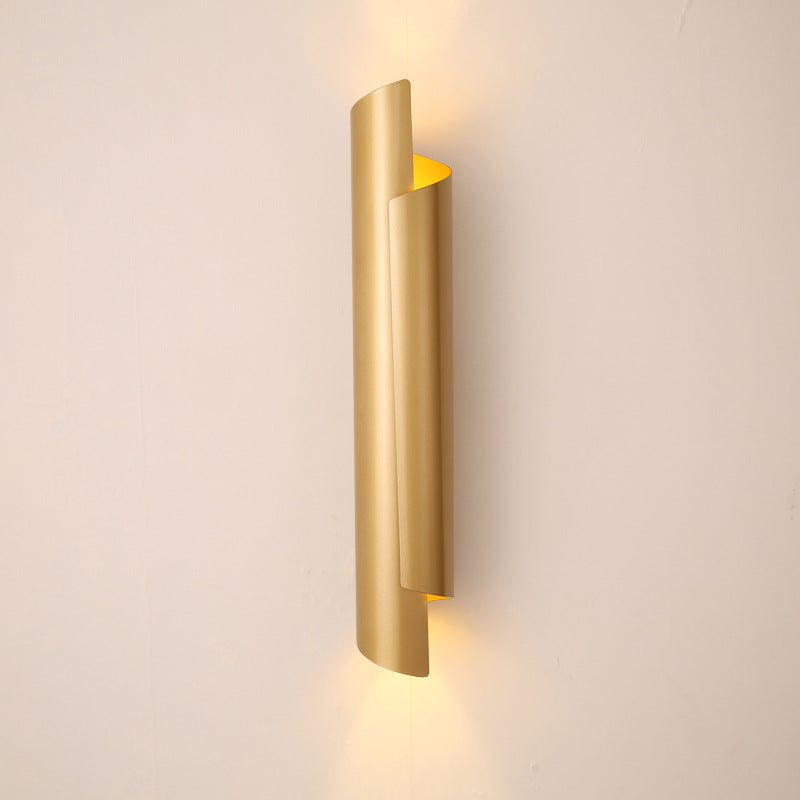 Irregular Cylinder Metal Living 2-Light Wall Lamp