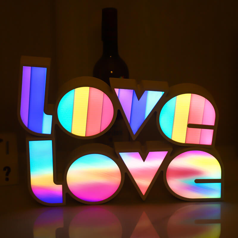 LOVE Letters Wedding Valentines Table Lamp