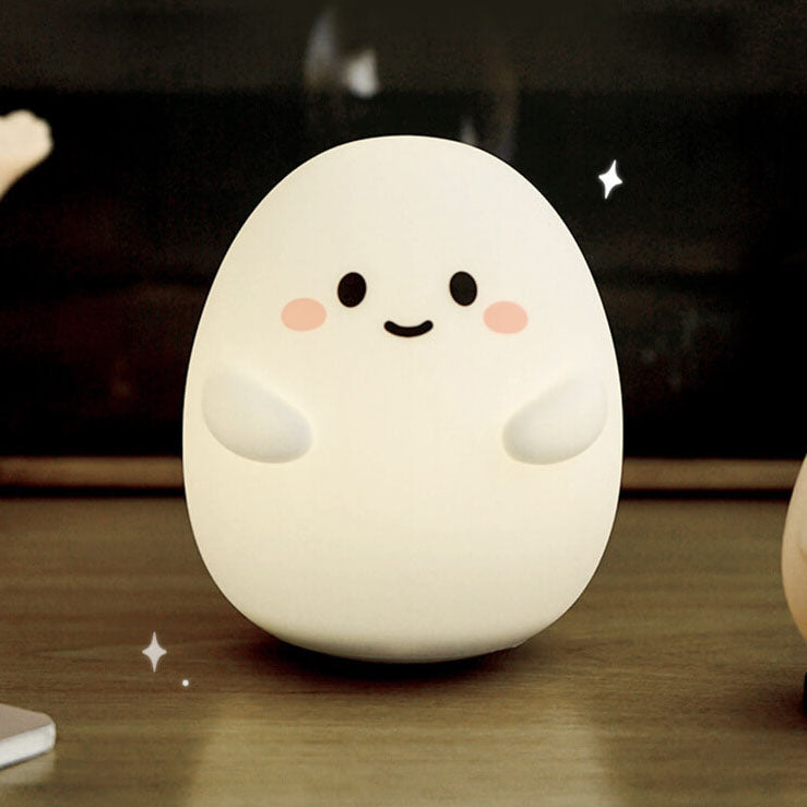 Cartoon Egg Silicone Kids Table Lamp