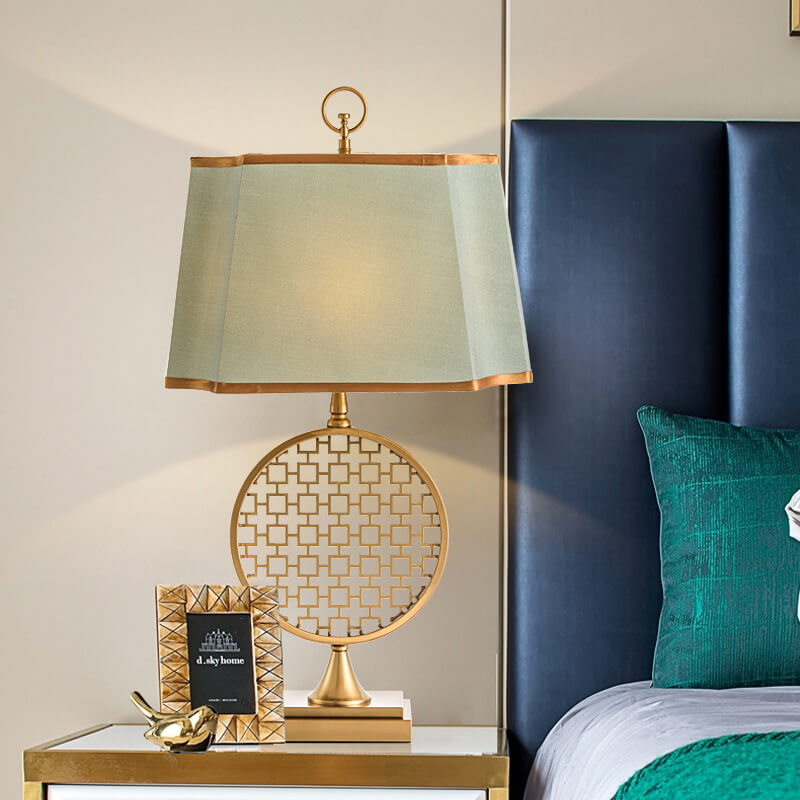 Fabric Circle Table Lamp