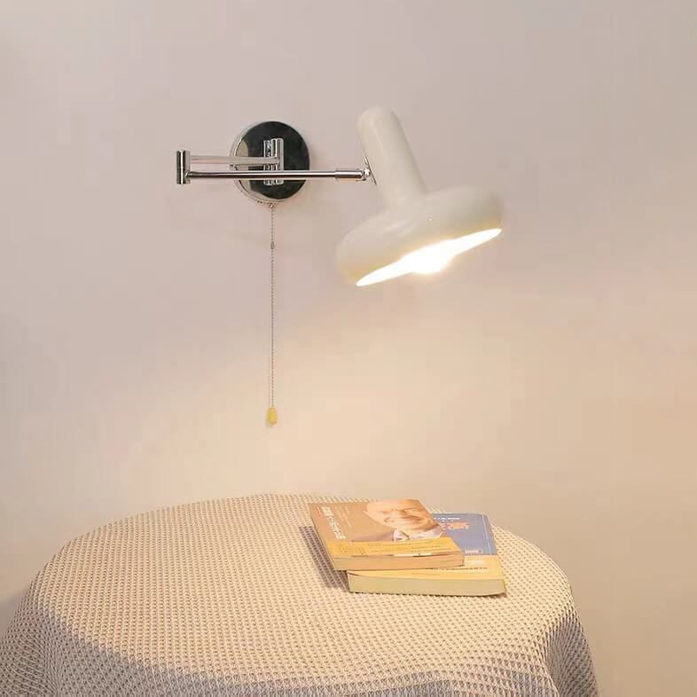Cream White Iron Rocker Wall Lamp