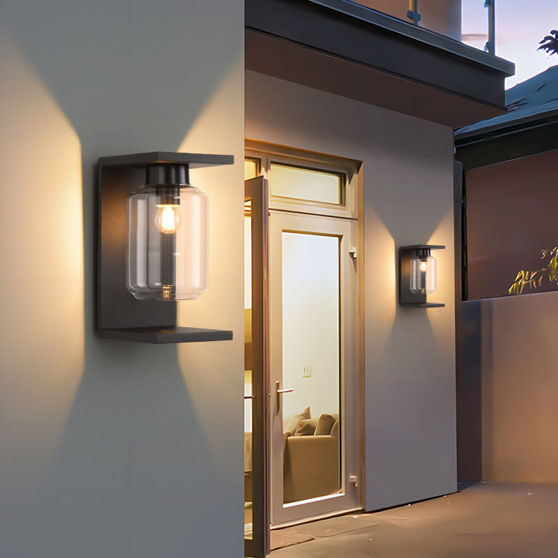 Stainless Steel Cylinder Glass Outdoor Light
