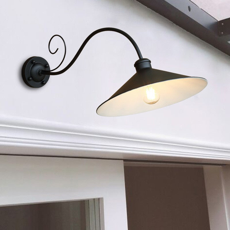 Iron Round Garden Outdoor Light