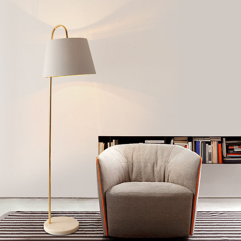 Solid Color Fabric Marble Floor Lamp