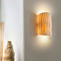 Wavy Textured Resin Semicircle 2-Light Wall Lamp