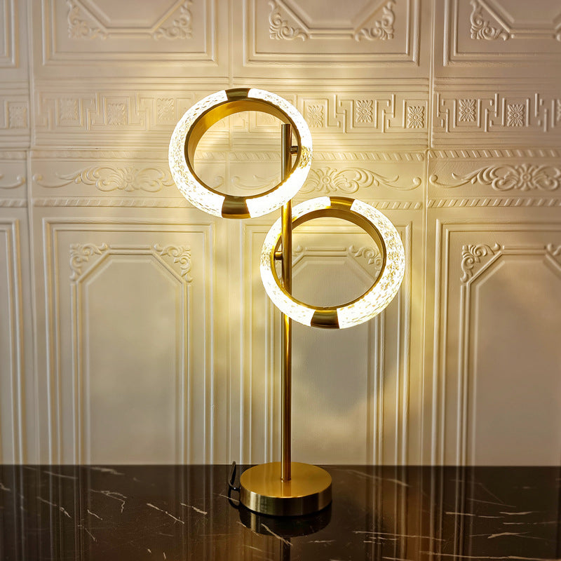 Circle Electroplated Iron Bedroom Table Lamp