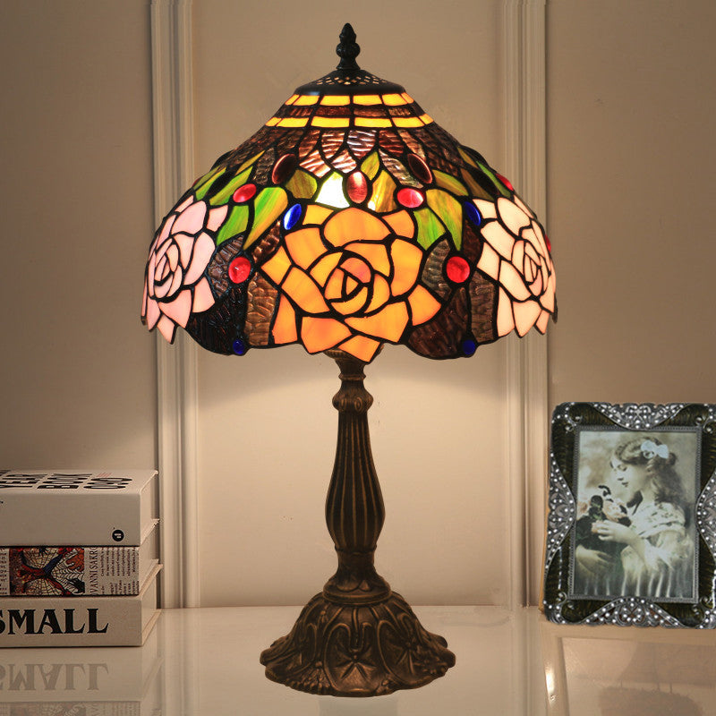Bloom Floral Stained Glass Table Lamp