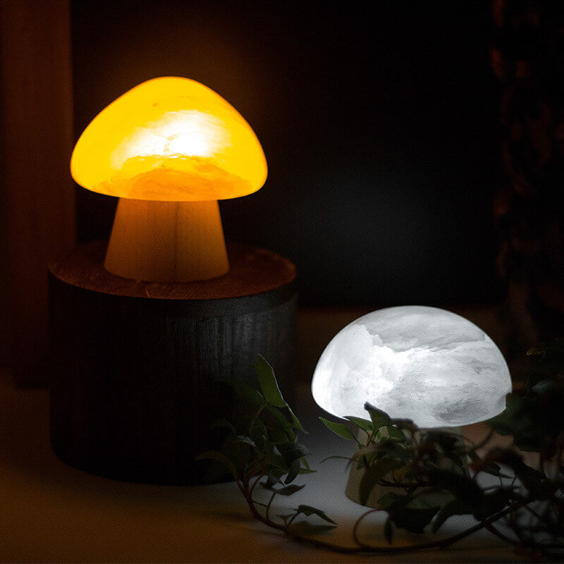 Mushroom Ore Wood Table Lamp