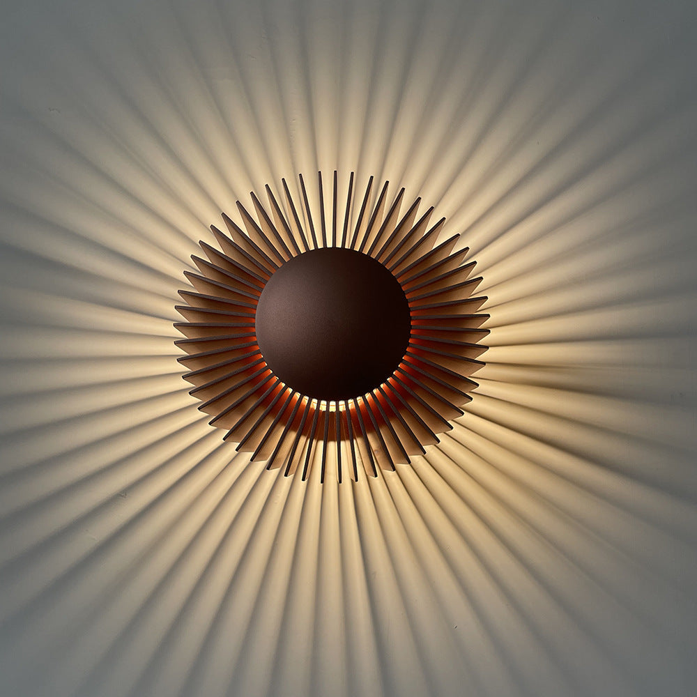 Aluminum Round Sun Flower Wall Lamp