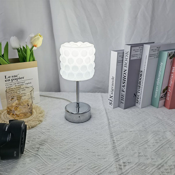 Glass Metal Reading Table Lamp