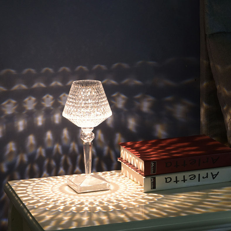 Crystal Wine Glass Acrylic Table Lamp
