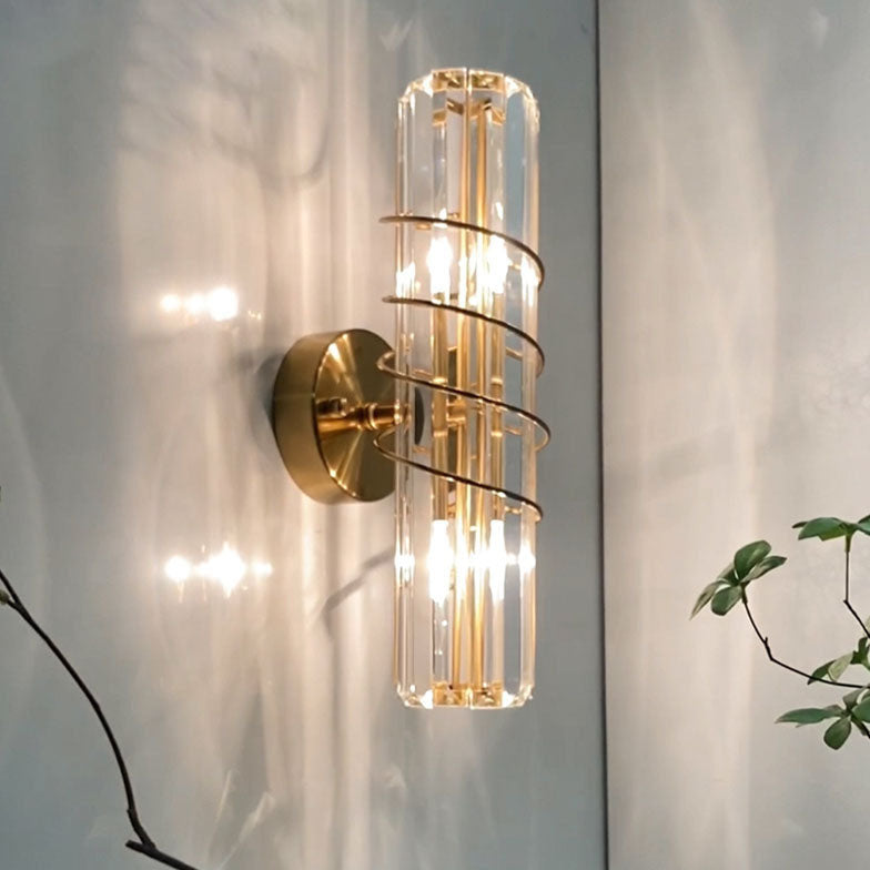 Crystal Column 2-Light Wall Lamp