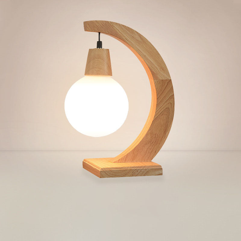 Glass Ball Bend Solid Table Lamp