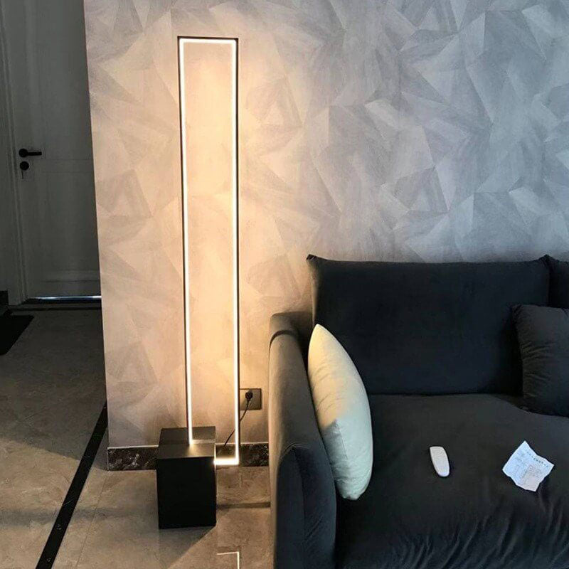 Rectangular Line Iron Living Floor Lamp