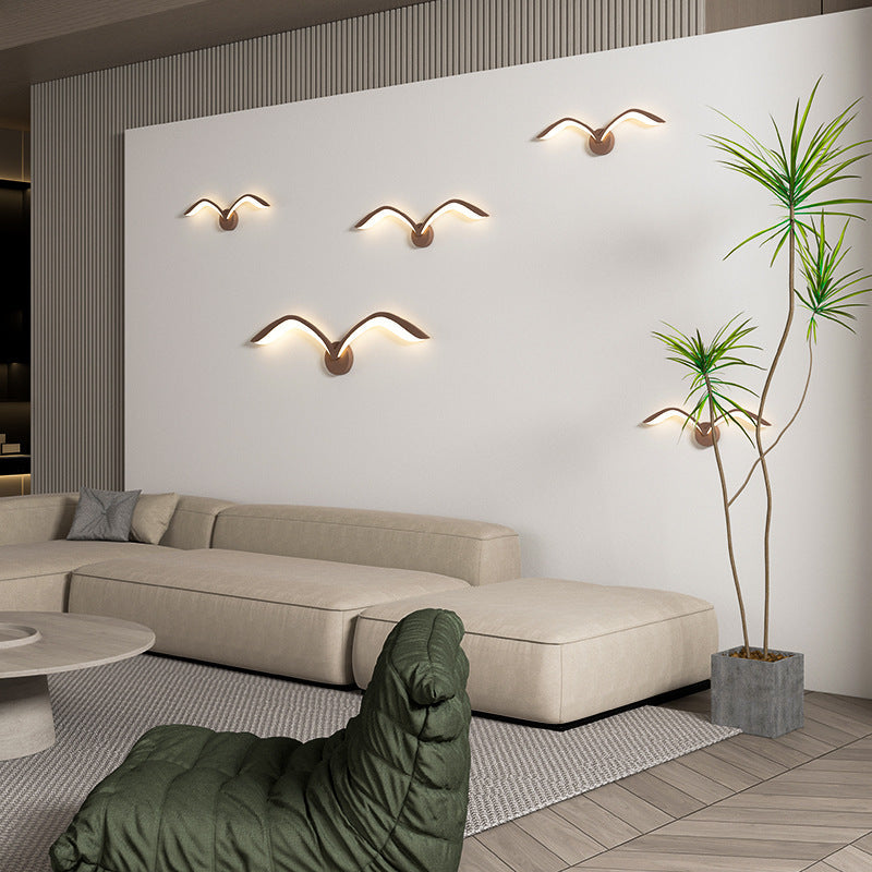Iron Acrylic Gull Arch Wall Lamp