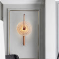 Textured Glass Round Curved Wall Lamp