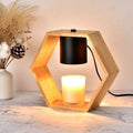 Hexagonal Metal Wood Aromatherapy Table Lamp