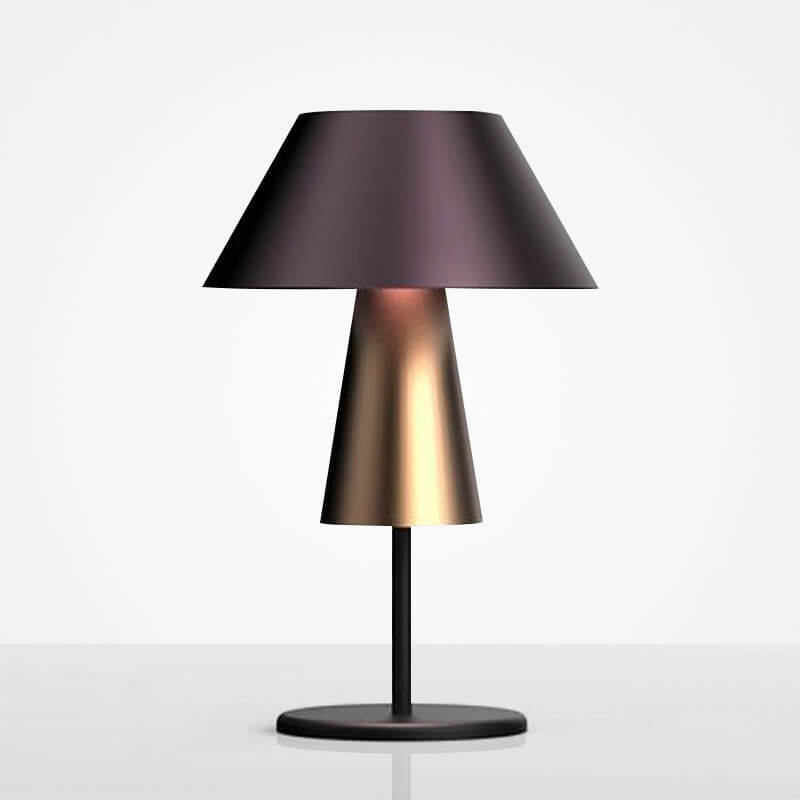 Drum Cone Fabric Iron Table Lamp
