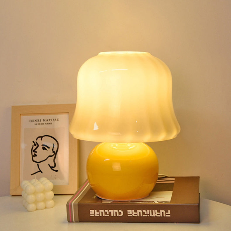 Mushroom Glass Study Table Lamp