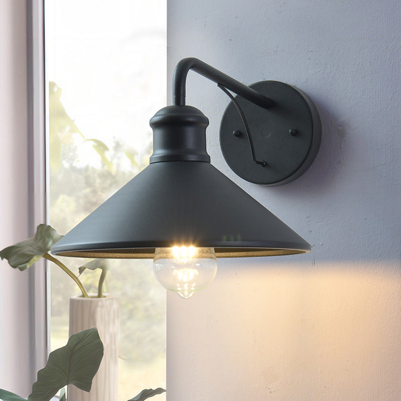 Cone Iron Patio Outdoor Light