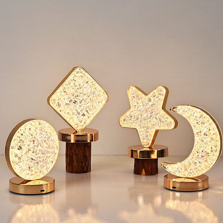 Acrylic Moon Star Geometry Table Lamp