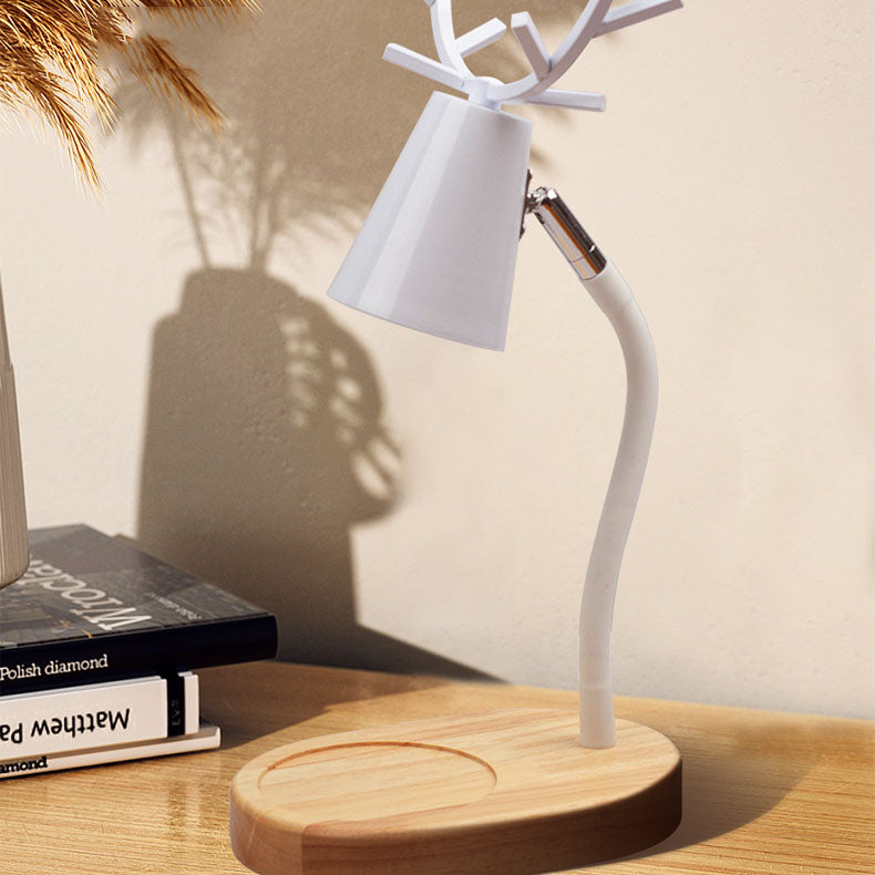 Iron Antler Solid Wood Table Lamp